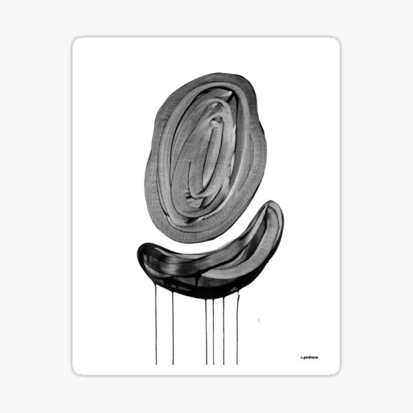 Black & White Bubble - Abstract Dreams Art Andalucia Sticker
