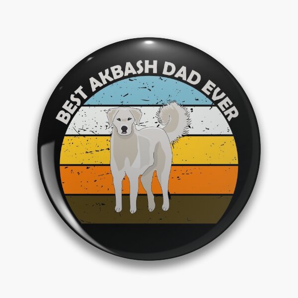 Item preview, Best akbash dog dad ever vintage retro light text, cute puppy designed and sold by SGS-.