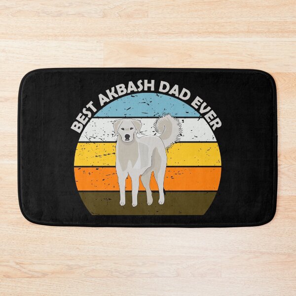 Item preview, Best akbash dog dad ever vintage retro light text, cute puppy designed and sold by SGS-.