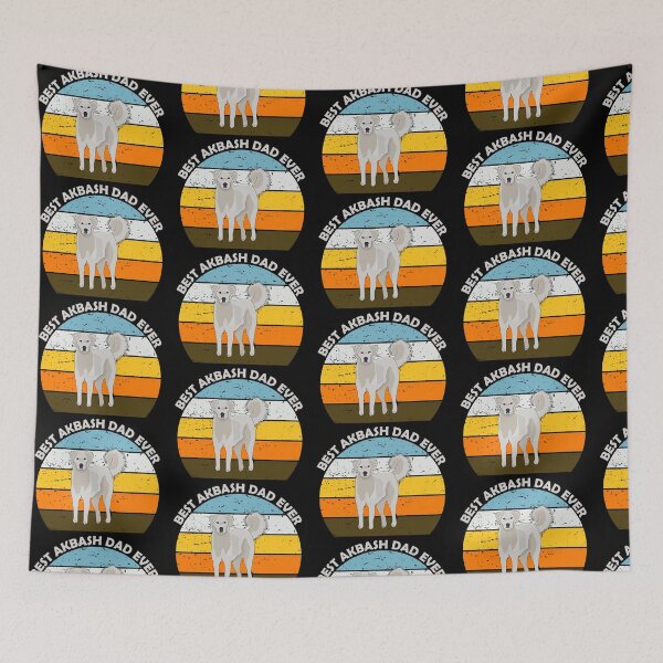 Item preview, Best akbash dog dad ever vintage retro light text, cute puppy designed and sold by SGS-.