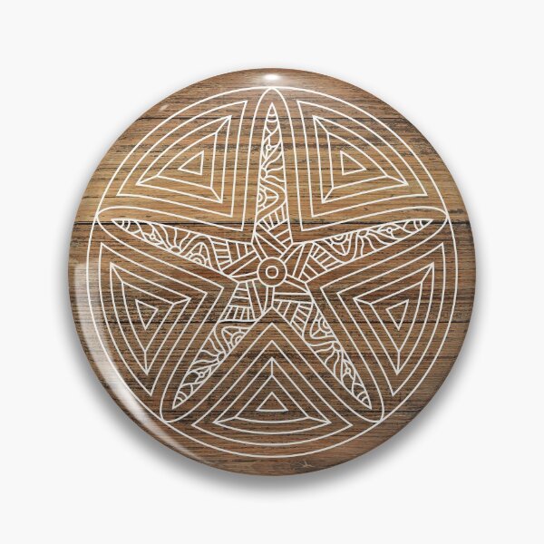 Item preview, preppy rustic brown beach wood tropical tribal tattoo starfish sand dollar designed and sold by IamTrending.