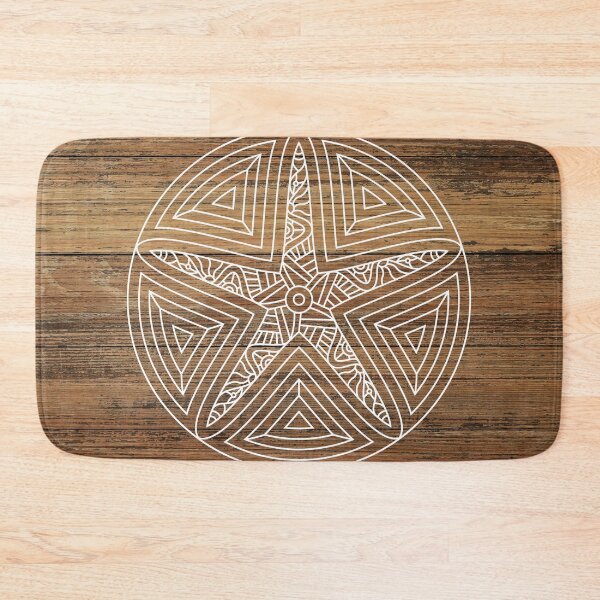 Item preview, preppy rustic brown beach wood tropical tribal tattoo starfish sand dollar designed and sold by IamTrending.