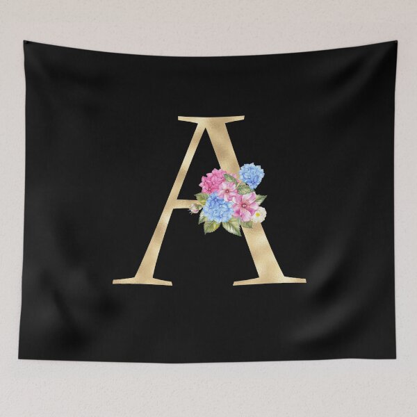 Item preview, Gold Letter A With Garden Flowers | Floral Wedding Letters designed and sold by SerendipityNow.