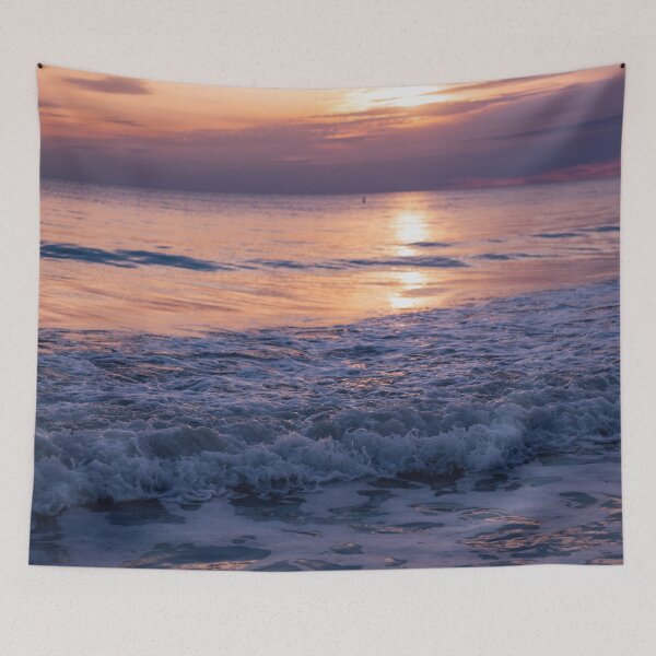 Item preview, Sunset Blue Ocean Waves designed and sold by mimosadesigns.