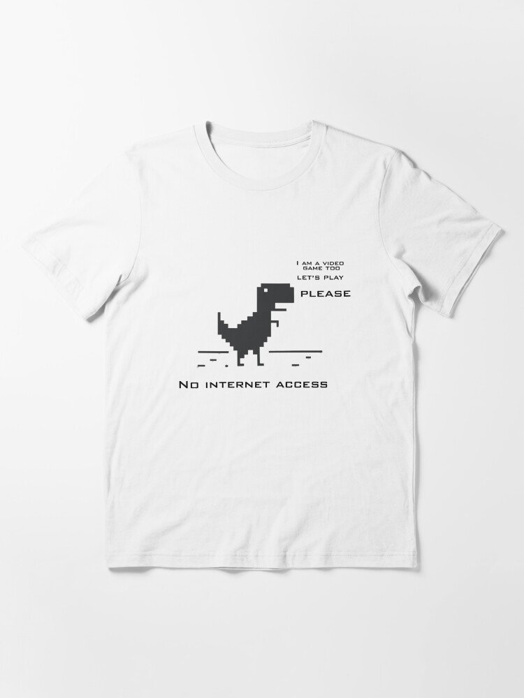 Trex cactus vida diária t camisa 100% algodão jurasic sem conexão offline t  rex jogo offline sem jogo de internet trex jogo - AliExpress