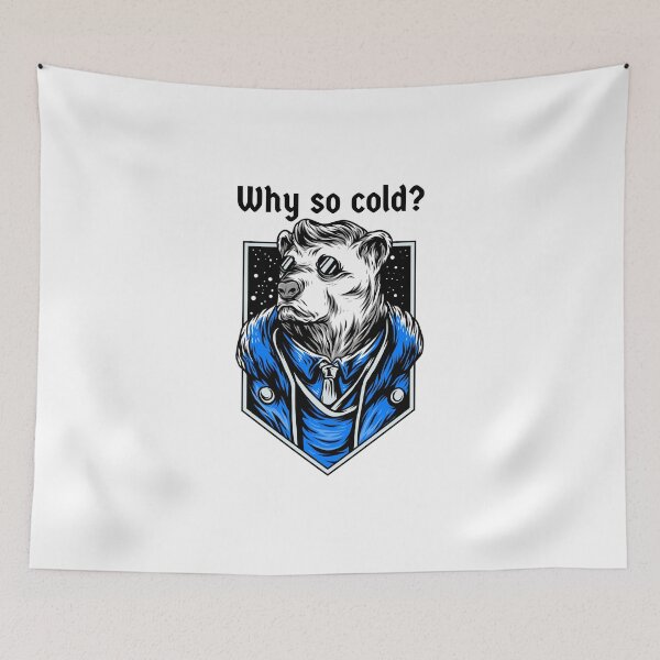 Item preview, Why so cold?- graphic design- polar bear with glasses designed and sold by josephsteez.