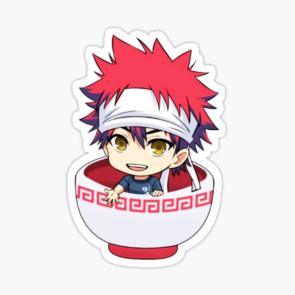 Yukihira soma dans un bol de Food Wars Sticker