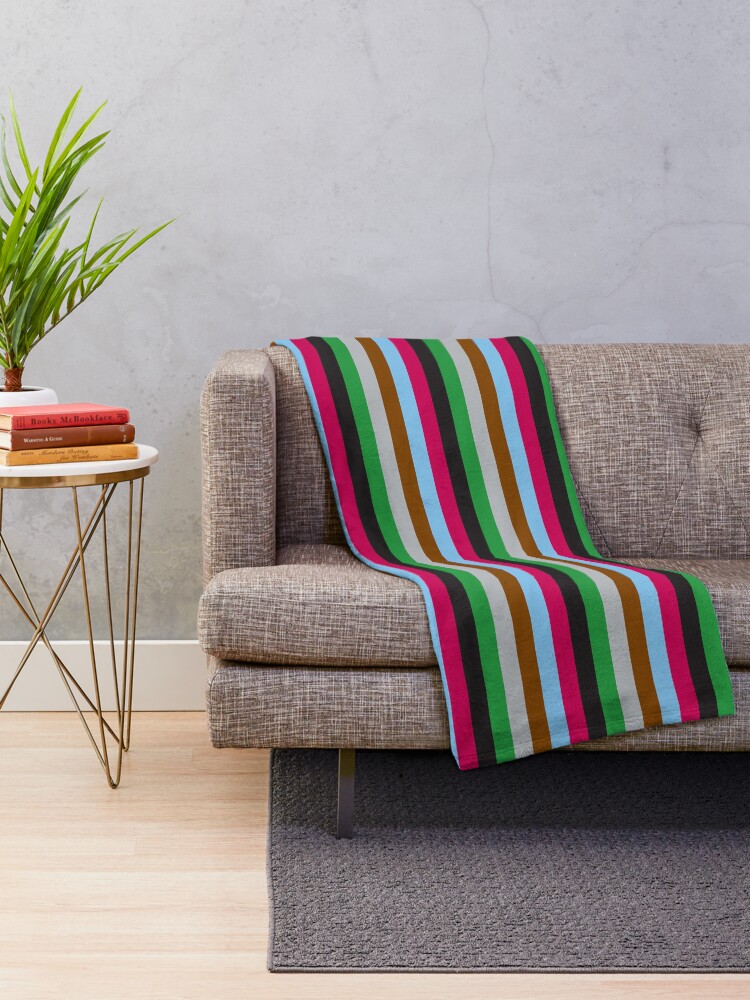 "Harlequins Rugby Striped " Throw Blanket for Sale by PotsPrints Redbubble