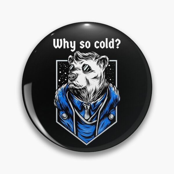 Item preview, Why so cold?- graphic design- polar bear with glasses-black designed and sold by josephsteez.