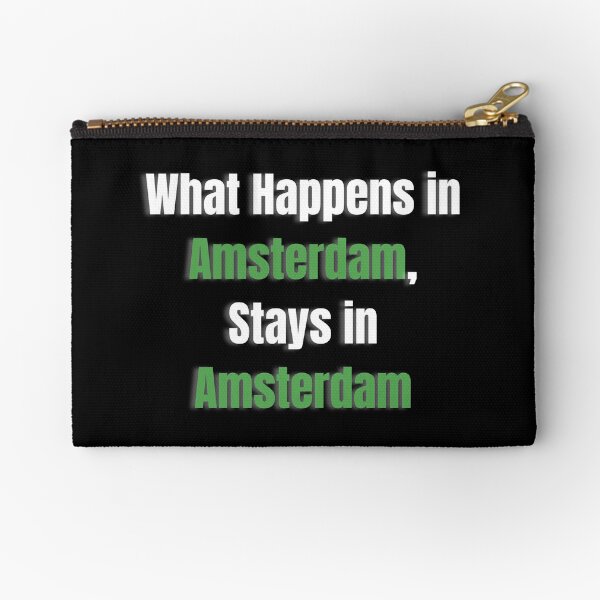 Amsterdam skyline quotes Zipper Pouch