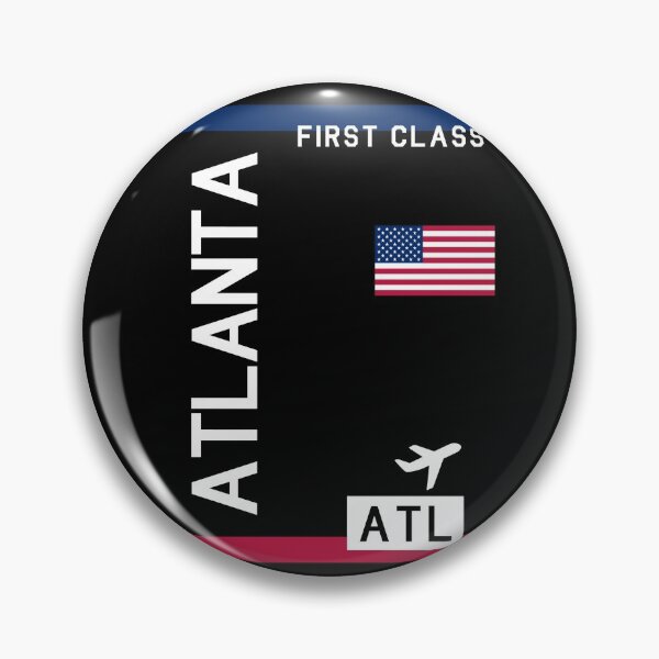 Artikelvorschau, Flugticket Atlanta in schwarz entworfen und verkauft von swaynowo.