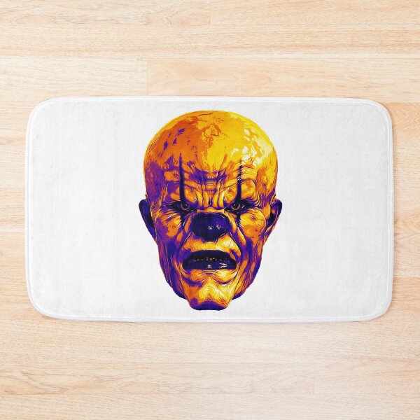 Item preview, Evil Clown Face Portrait orange violet version designed and sold by PeterADesign.