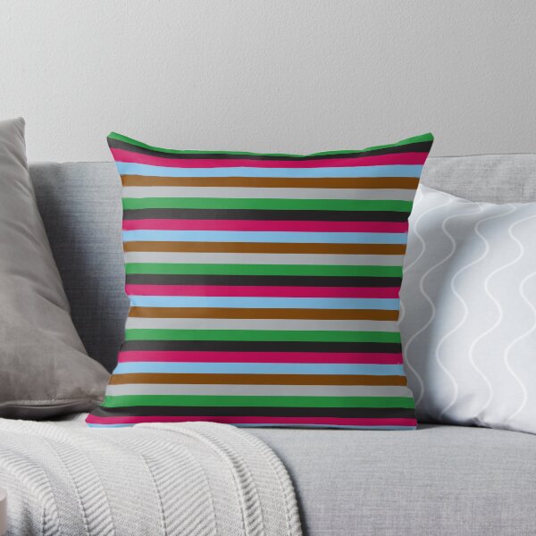 Harlequins Rugby Striped Throw Pillow