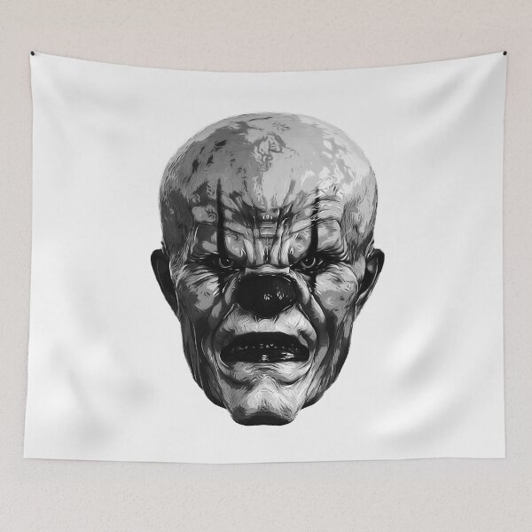 Item preview, Evil Clown Face black and white designed and sold by PeterADesign.