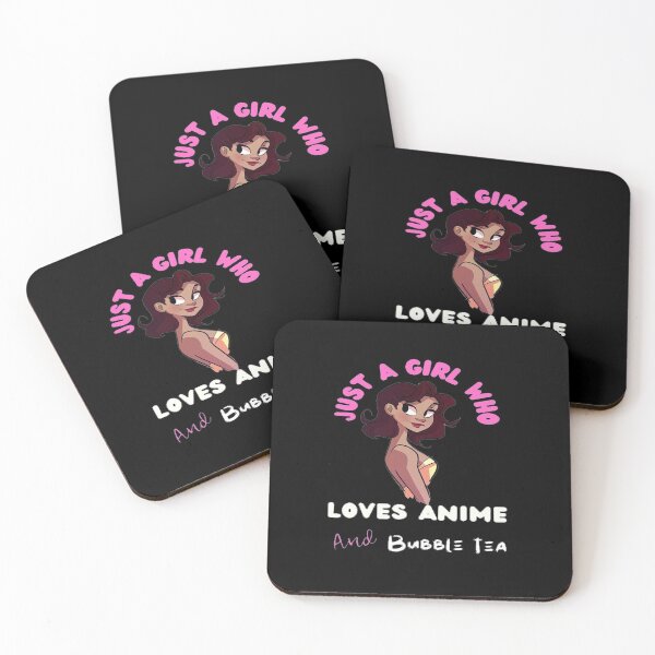 Item preview, Just A Girl Who Loves Anime and bubble tea designed and sold by BTGTEES.