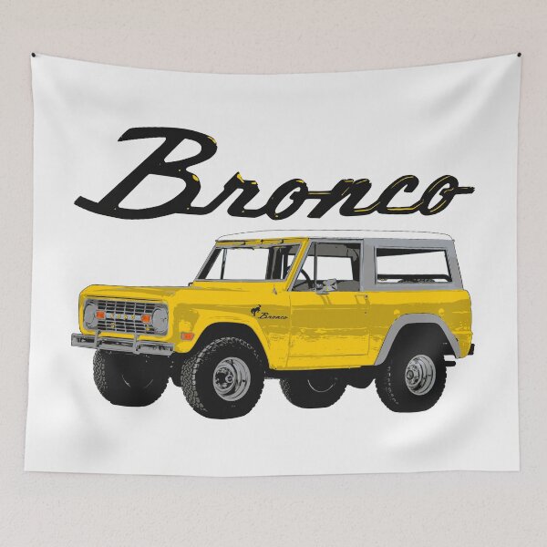 Item preview, Ford Bronco - vintage yellow (black text) designed and sold by Groenendijk.