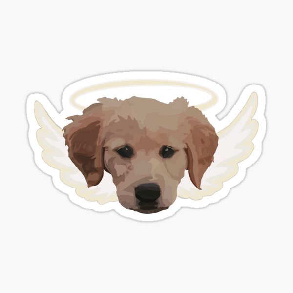 Item preview, angel latte the golden retriever designed and sold by therosiegarden.