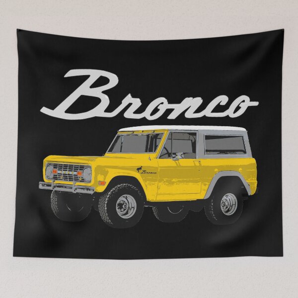 Item preview, Ford Bronco - vintage yellow (white text) designed and sold by Groenendijk.