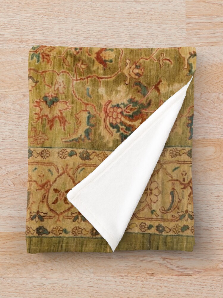 "Persian 19th Century Authentic Colorful Picture of a Muted Green and