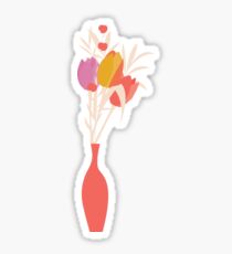 Spring flower pattern, tulips and lilies, 004 Sticker