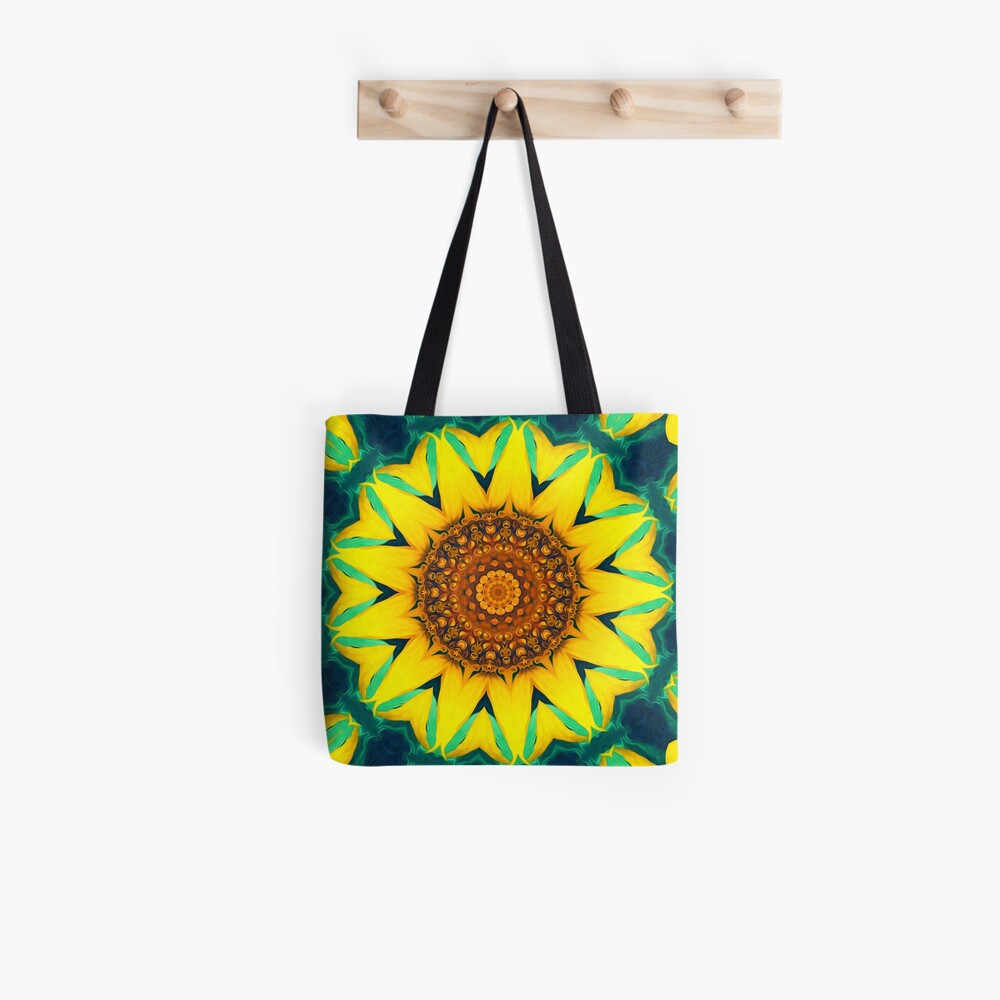 Fun Sunflower Abstract Tote Bag