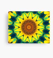 Fun Sunflower Abstract Canvas Print