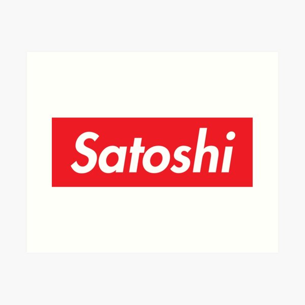 Satoshi Red and White Impression artistique