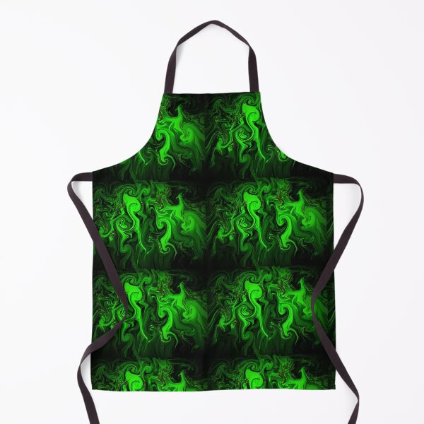 Item preview, Abstract art - green and black swirls, seahorse-like designed and sold by By-Moi.