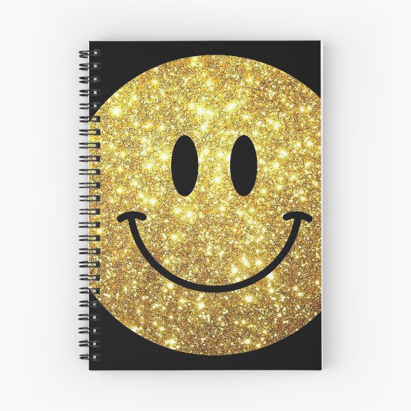 Item preview, 061 Gold Glitter Happy Face :) Smiley designed and sold by YourSmileyFace.