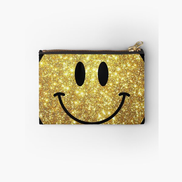 Item preview, 061 Gold Glitter Happy Face :) Smiley designed and sold by YourSmileyFace.