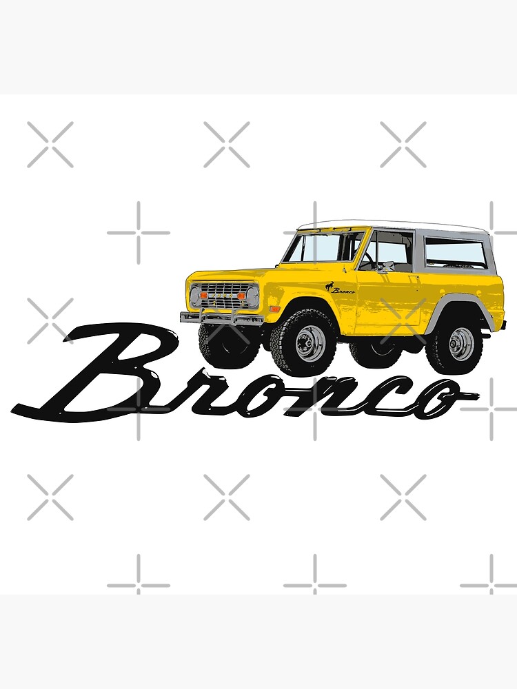 Discover Ford Bronco - vintage yellow Canvas