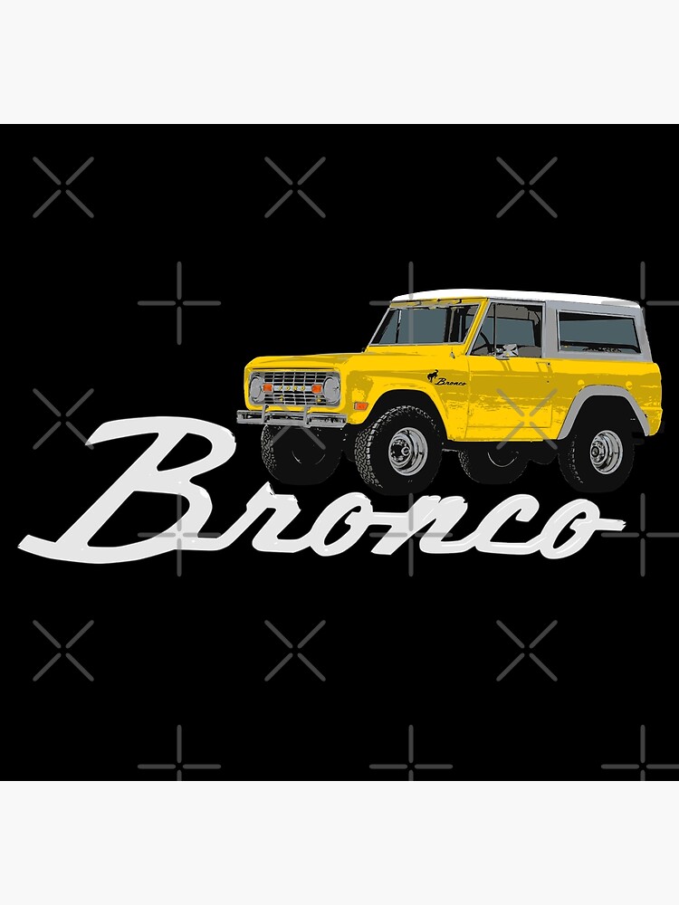 Disover Ford Bronco - vintage yellow (on black) Canvas