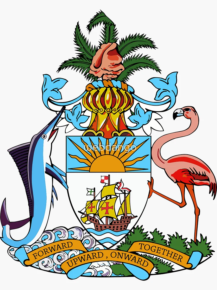Bahamas Baseball Jersey Blue Marlin with Bahamian Coat of Arms