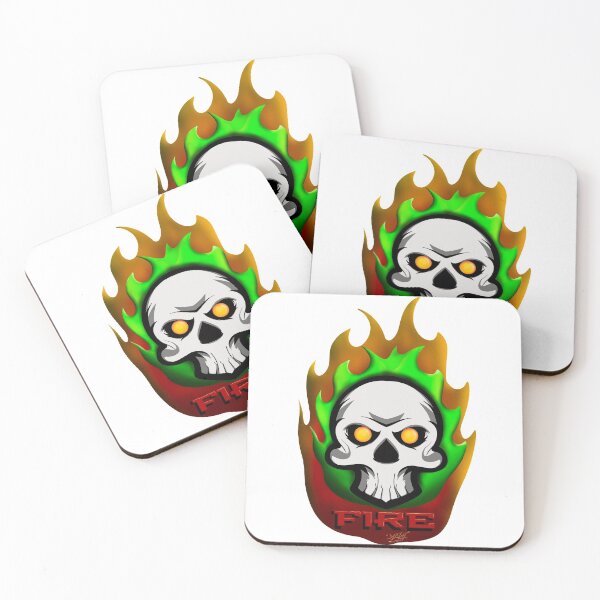 Item preview, Fire skull designed and sold by Scatch Spot.
