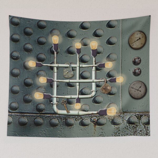 Item preview, Pipes and Bulbs - Steampunk Retro designed and sold by Retro Art Factory.