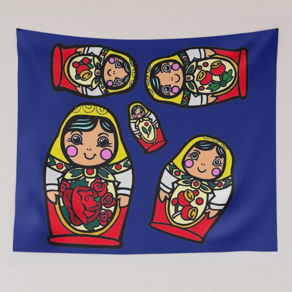 Item preview, Matryoshka Babushkas Nesting Dolls designed and sold by sandpiperstudio.