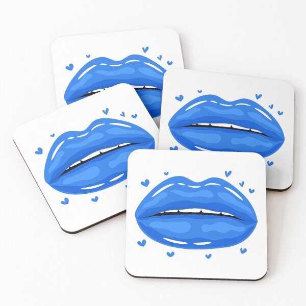 Item preview, Valentine Lips Blue kiss designed and sold by MisPuHoney.