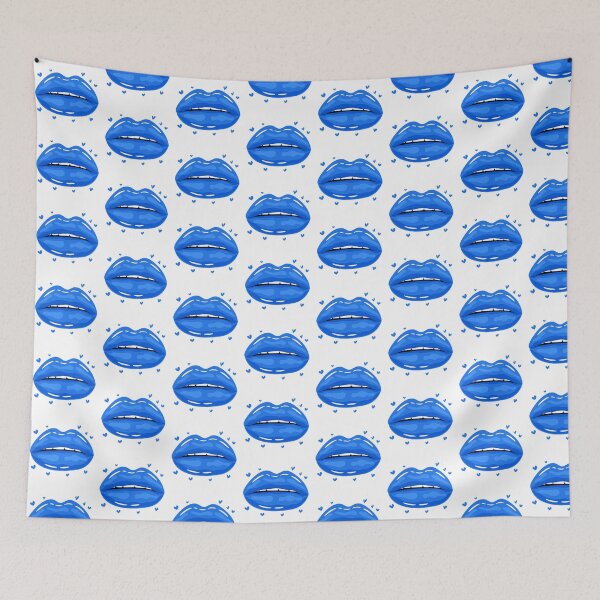 Item preview, Valentine Lips Blue kiss designed and sold by MisPuHoney.