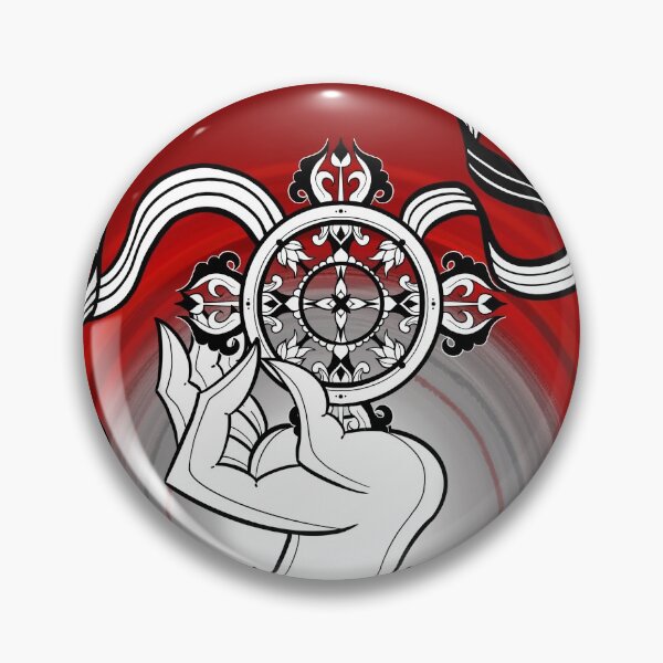 Item preview, Auspicious symbol - The Dharma Wheel designed and sold by Anicatattoos.