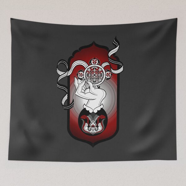 Item preview, Auspicious symbol - The Dharma Wheel designed and sold by Anicatattoos.