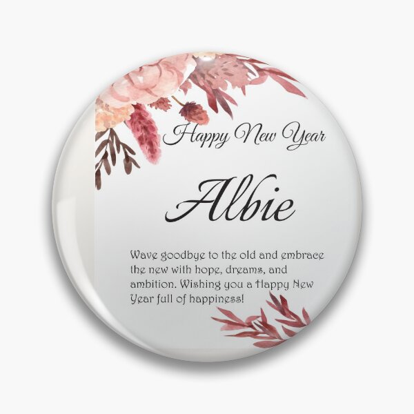 Item preview, Happy New Year Albie. Personalized gift designed and sold by amrmab.
