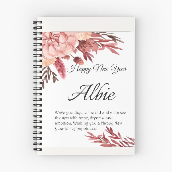 Item preview, Happy New Year Albie. Personalized gift designed and sold by amrmab.