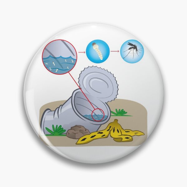 Item preview, Nature, can with standing water with a focus of mosquito mosquito. Ideal for informational and institutional related sanitation and care designed and sold by LucianoCosmo.