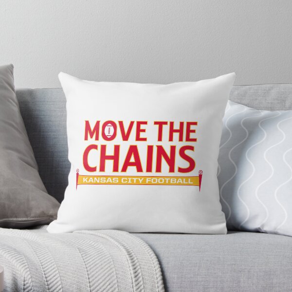Move The Chains - Kansas City (White) Throw Pillow