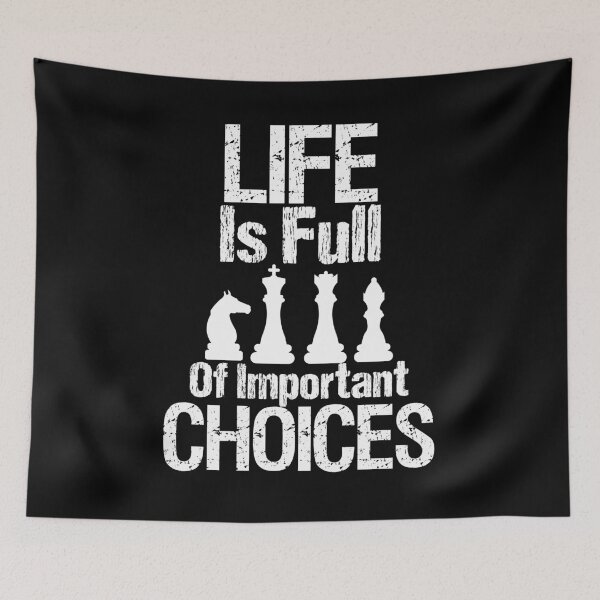 Item preview, Life Is Full Of Important Choices,Chess Gifts distressed grunge designed and sold by Houssemanthony.