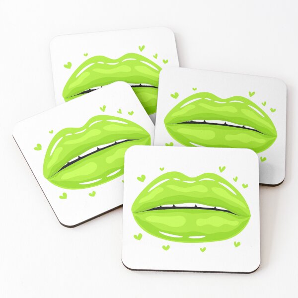 Item preview, Valentine Lips Green kiss designed and sold by MisPuHoney.