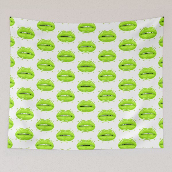 Item preview, Valentine Lips Green kiss designed and sold by MisPuHoney.