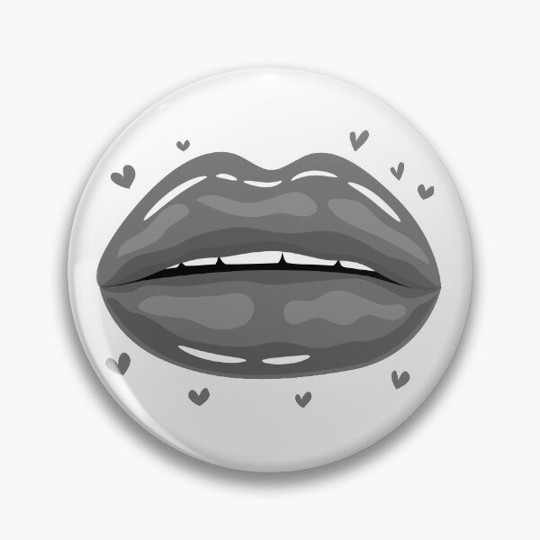 Item preview, Valentine Lips Grey kiss designed and sold by MisPuHoney.