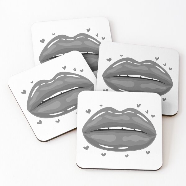 Item preview, Valentine Lips Grey kiss designed and sold by MisPuHoney.