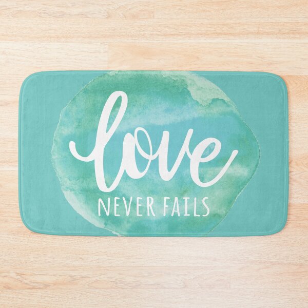 Item preview, Watercolor Love Never Fails - Turquoise designed and sold by amazingjoy.